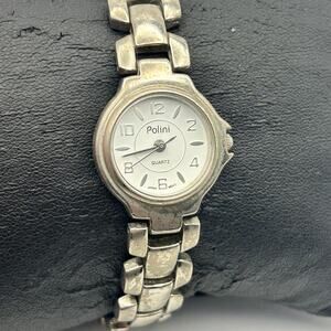 Polini Silver Stainless Steel Women’s Watch Working New Battery